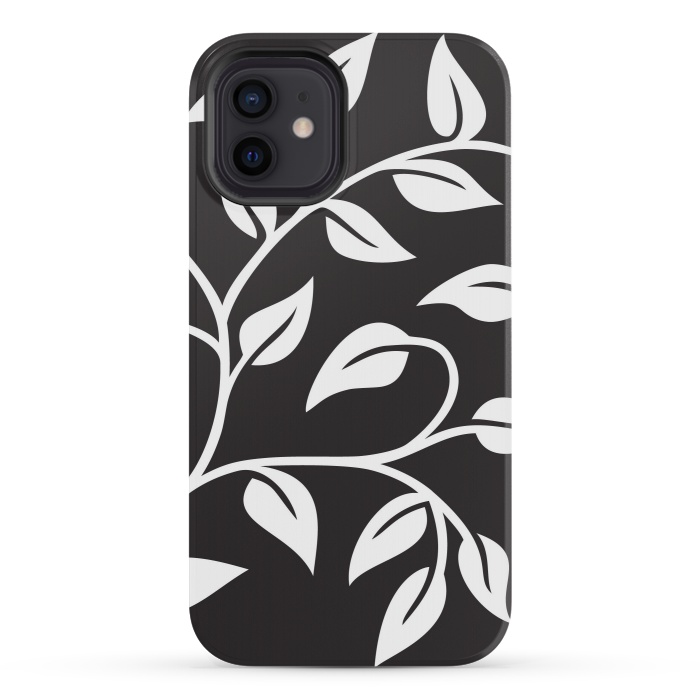 iPhone 12 mini StrongFit White Leaves  by Winston