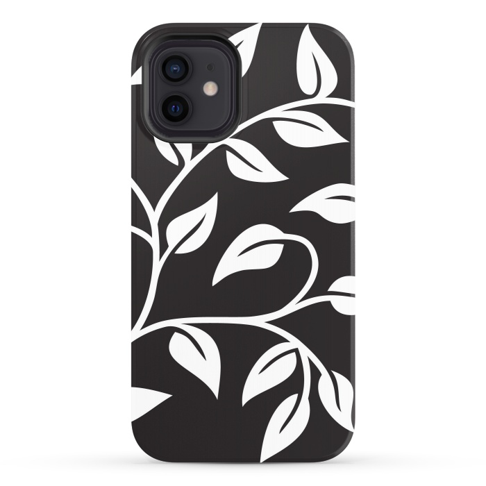 iPhone 12 StrongFit White Leaves  by Winston
