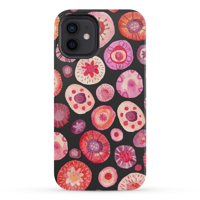 iPhone 12 mini StrongFit All the Flowers Dark by Nic Squirrell