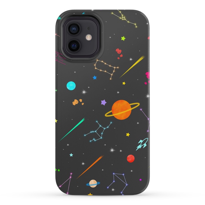 iPhone 12 mini StrongFit Aesthetic colorful space by Jms
