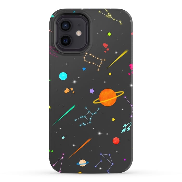 iPhone 12 StrongFit Aesthetic colorful space by Jms