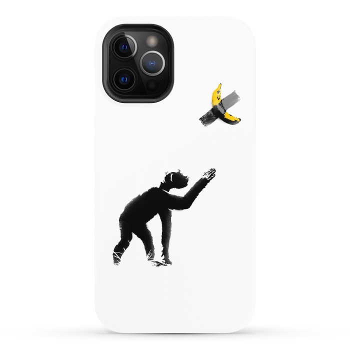 iPhone 12 Pro StrongFit Chimpanzee and Banana Taped by Afif Quilimo