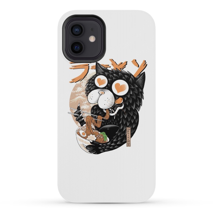 iPhone 12 mini StrongFit Cat Love Ramen by Afif Quilimo