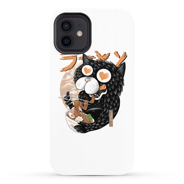 iPhone 12 StrongFit Cat Love Ramen by Afif Quilimo