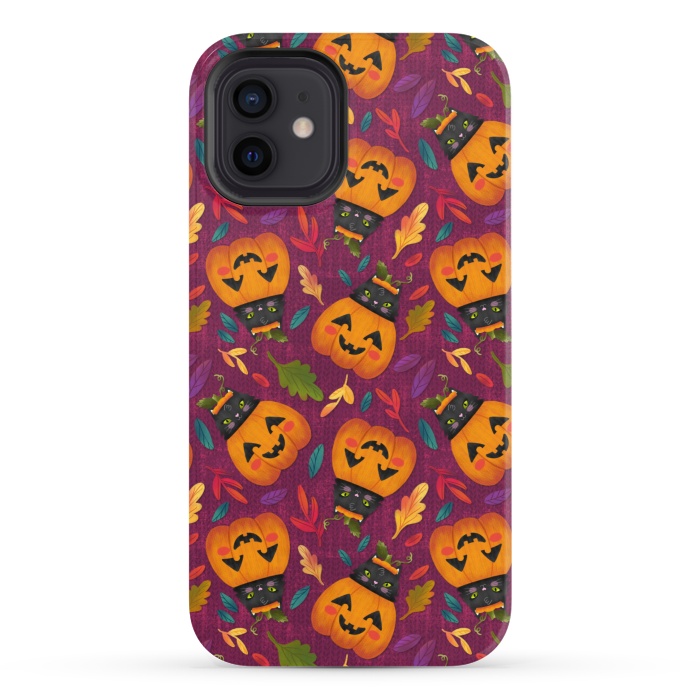 iPhone 12 StrongFit Pumpkin Kitty by Noonday Design