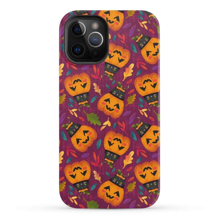 iPhone 12 Pro StrongFit Pumpkin Kitty by Noonday Design