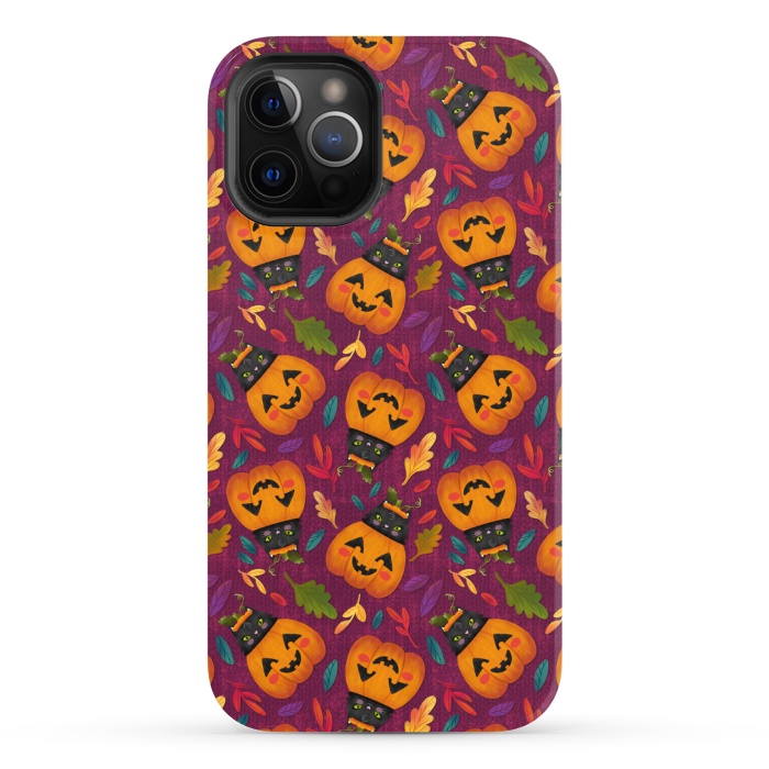 iPhone 12 Pro Max StrongFit Pumpkin Kitty by Noonday Design