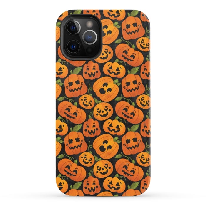 iPhone 12 Pro Max StrongFit Funny Jack-O-Lanterns by Noonday Design