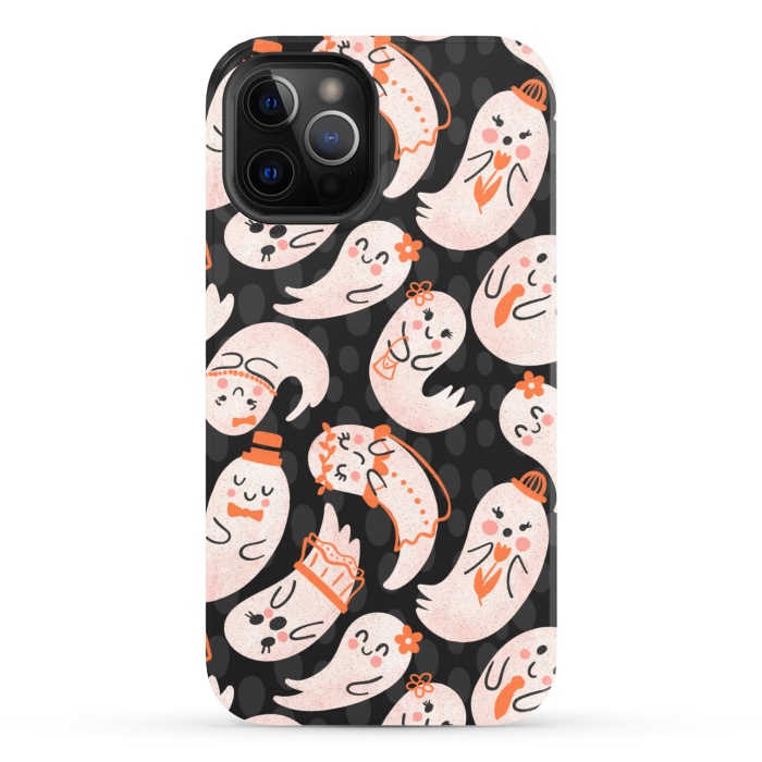 iPhone 12 Pro StrongFit Cute Ghost Friends by Noonday Design