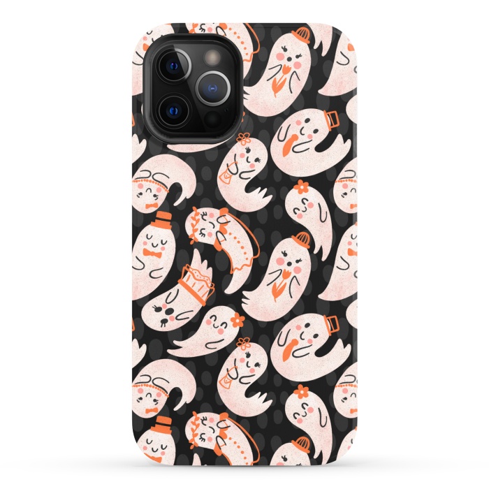 iPhone 12 Pro Max StrongFit Cute Ghost Friends by Noonday Design