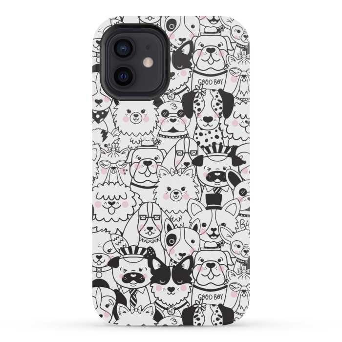 iPhone 12 mini StrongFit Puppy Party by Noonday Design