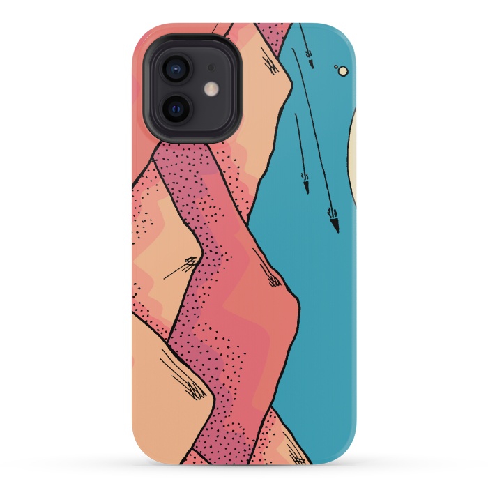 iPhone 12 mini StrongFit The pink and orange hills of Mars by Steve Wade (Swade)
