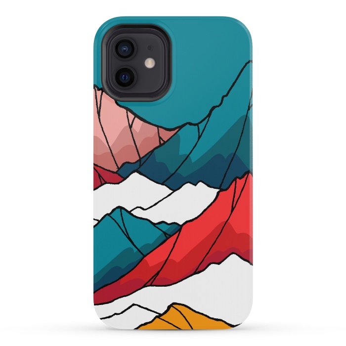 iPhone 12 mini StrongFit The coloured mountains by Steve Wade (Swade)