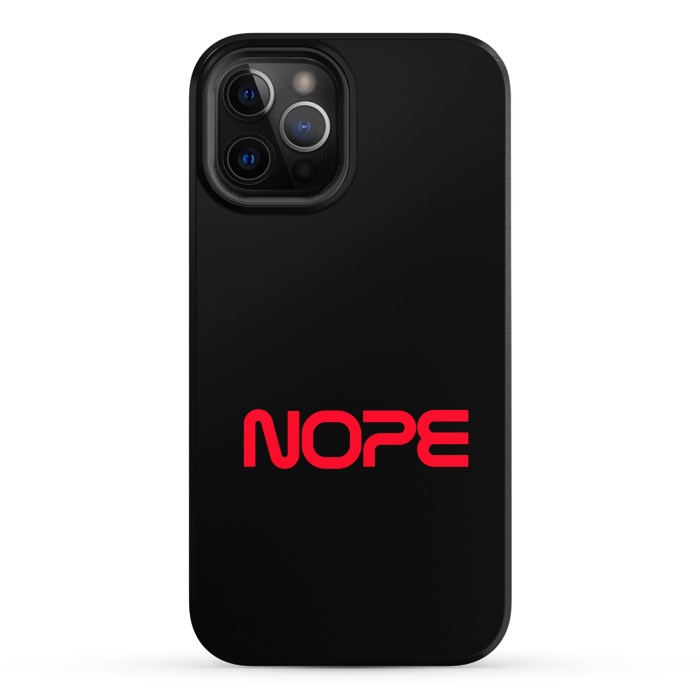 iPhone 12 Pro StrongFit Nope Nasa Logo Red by Vó Maria