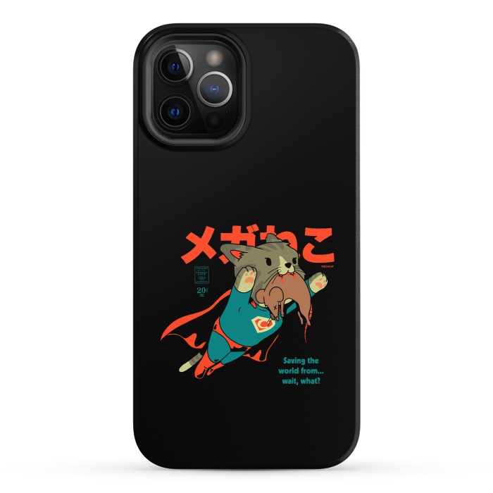 iPhone 12 Pro StrongFit SupaCat - Kitty Cat Super Hero by Vó Maria