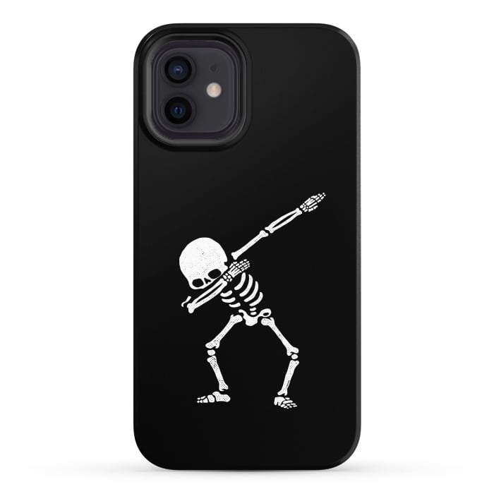 iPhone 12 StrongFit Dabbing Skeleton Dab Pose Hip Hop Skull by Vó Maria