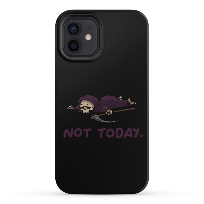 iPhone 12 mini StrongFit Not Today Death Tired Reaper by Vó Maria