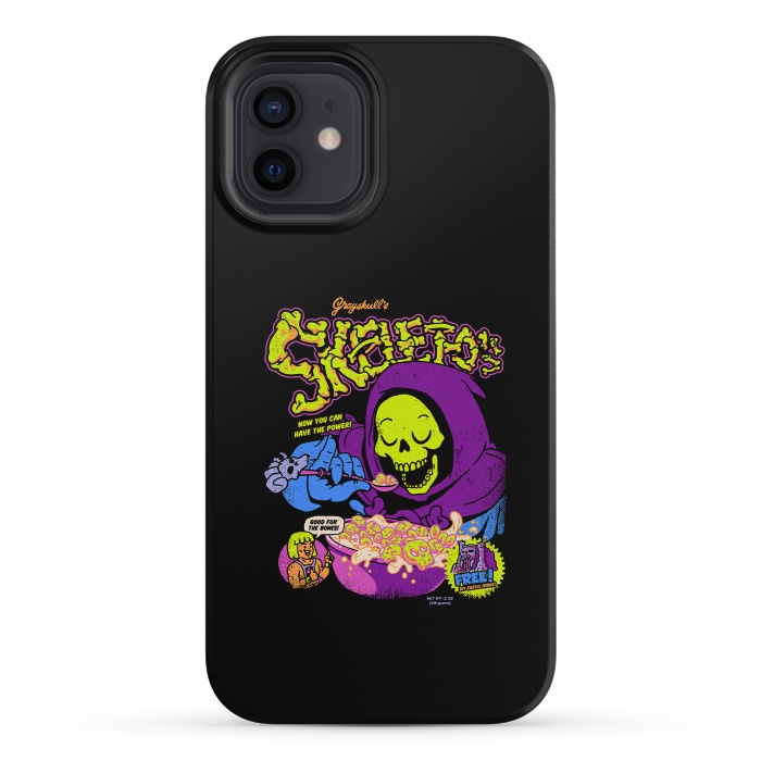 iPhone 12 mini StrongFit Skelet-O's - Grayskull Cereal by Vó Maria