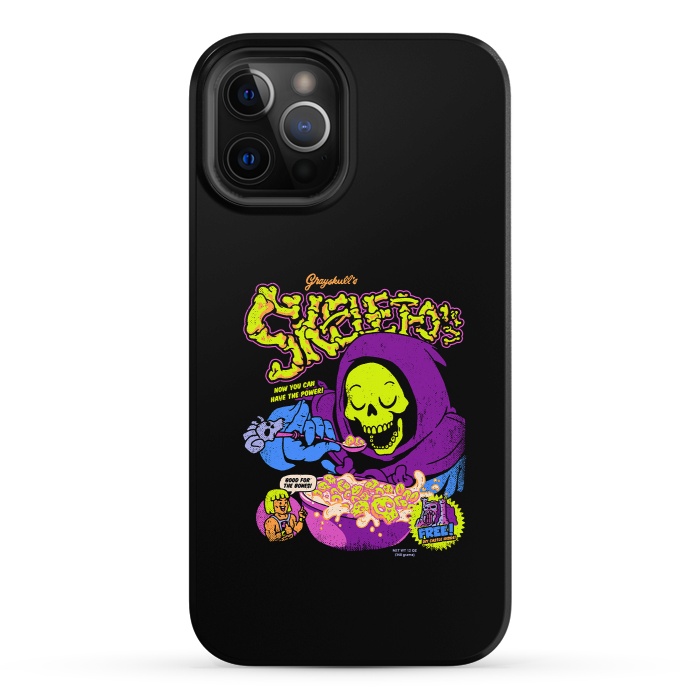 iPhone 12 Pro StrongFit Skelet-O's - Grayskull Cereal by Vó Maria