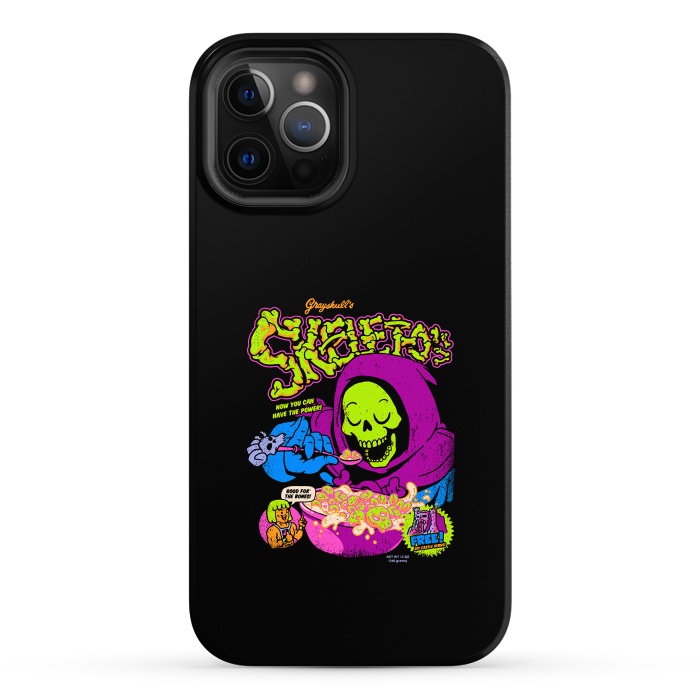 iPhone 12 Pro Max StrongFit Skelet-O's - Grayskull Cereal by Vó Maria
