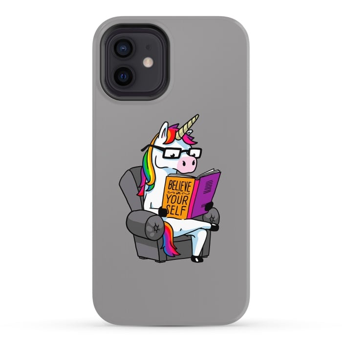 iPhone 12 StrongFit Unicorn Believe Yourself Self Affirmation Book Vol 1 by Vó Maria