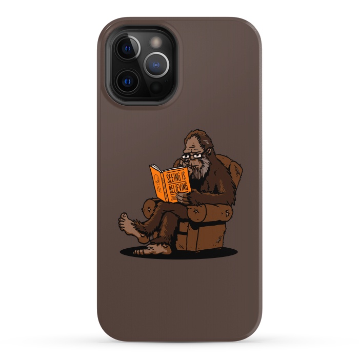 iPhone 12 Pro StrongFit BigFoot Reading Book - Seeing is Believing by Vó Maria