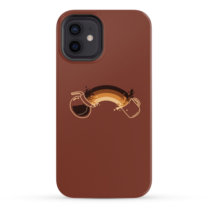 iPhone 12 StrongFit Coffee Rainbow for Coffee Lovers by Vó Maria