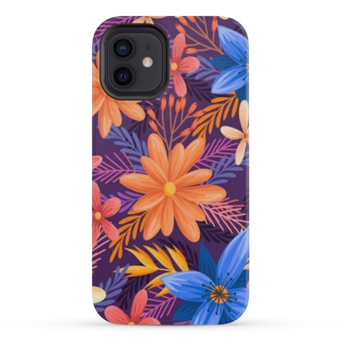 iPhone 12 mini StrongFit beautiful tropical pattern by MALLIKA