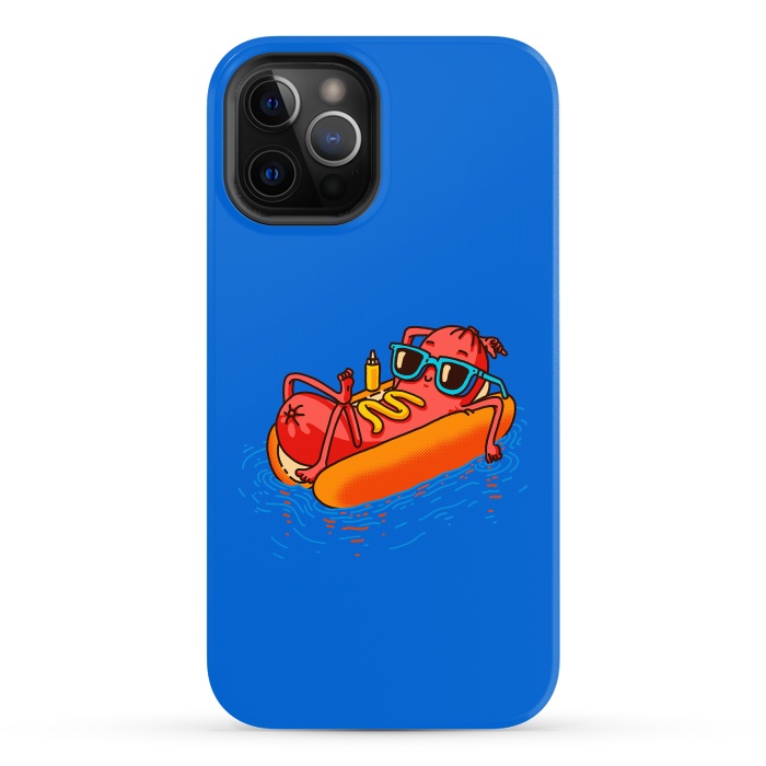 iPhone 12 Pro Max StrongFit Hot Dog Summer Vacation Swimming Pool by Vó Maria