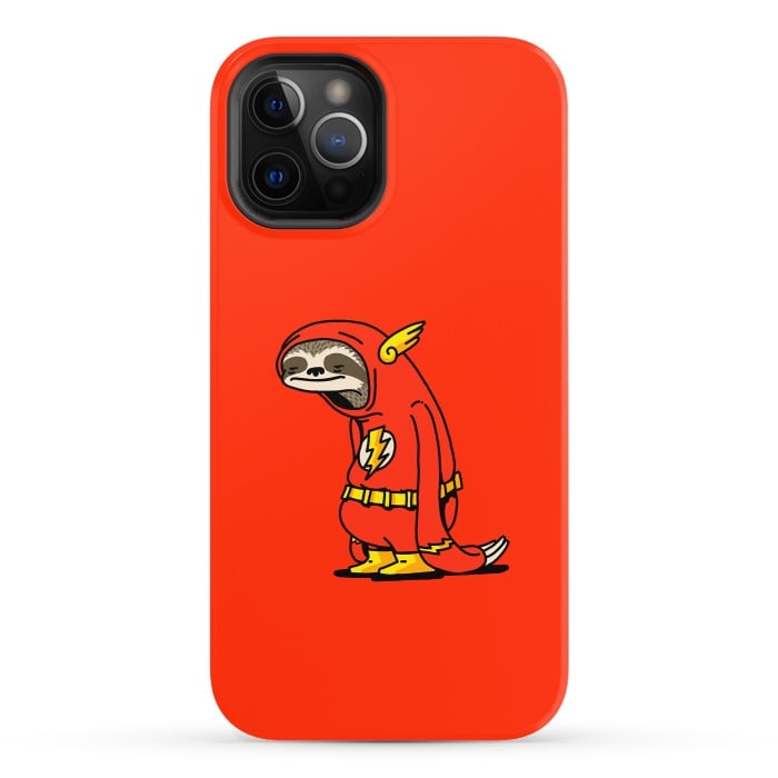 iPhone 12 Pro StrongFit The Neutral Sloth Lazy Super Hero by Vó Maria