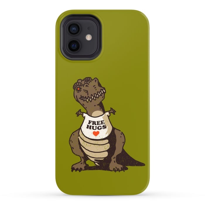iPhone 12 StrongFit T-Rex Free Hugs by Vó Maria