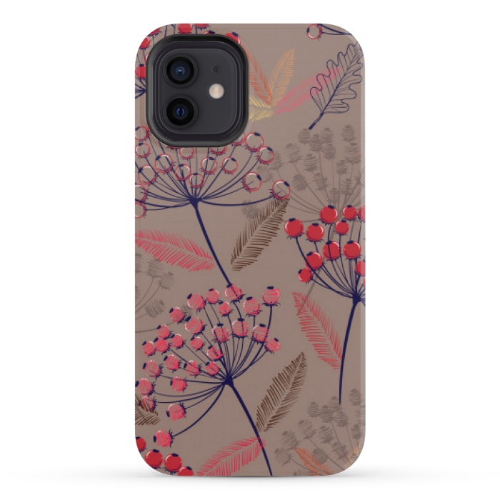 iPhone 12 mini StrongFit cute cherry pattern  by MALLIKA