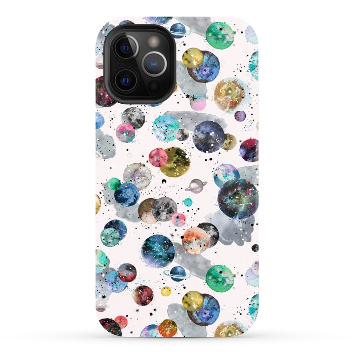 iPhone 12 Pro Max StrongFit Space Planets by Ninola Design