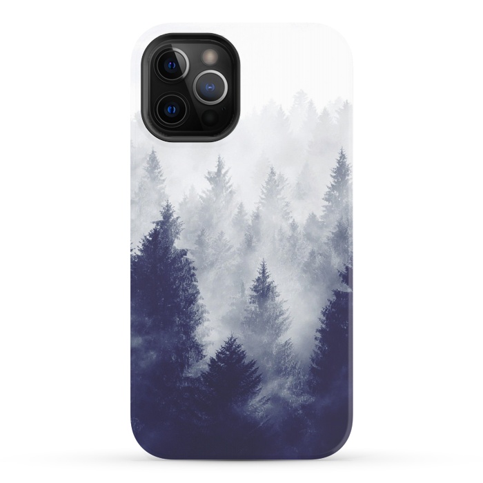 iPhone 12 Pro StrongFit Foggy Woods II by ''CVogiatzi.