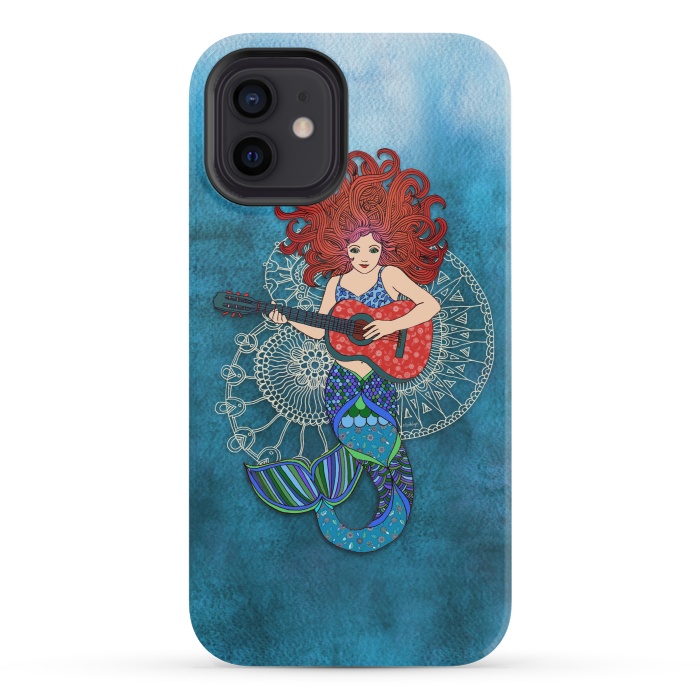 iPhone 12 mini StrongFit Musical Mermaid by Micklyn Le Feuvre