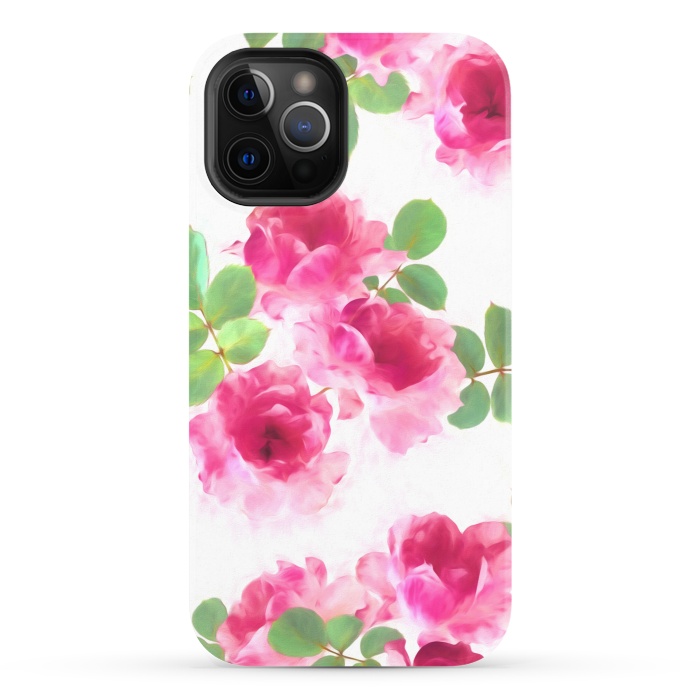 iPhone 12 Pro StrongFit Candy Roses by Micklyn Le Feuvre