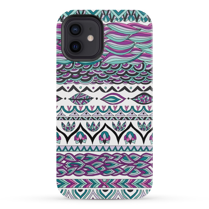 iPhone 12 mini StrongFit Beach Paradise by Pom Graphic Design