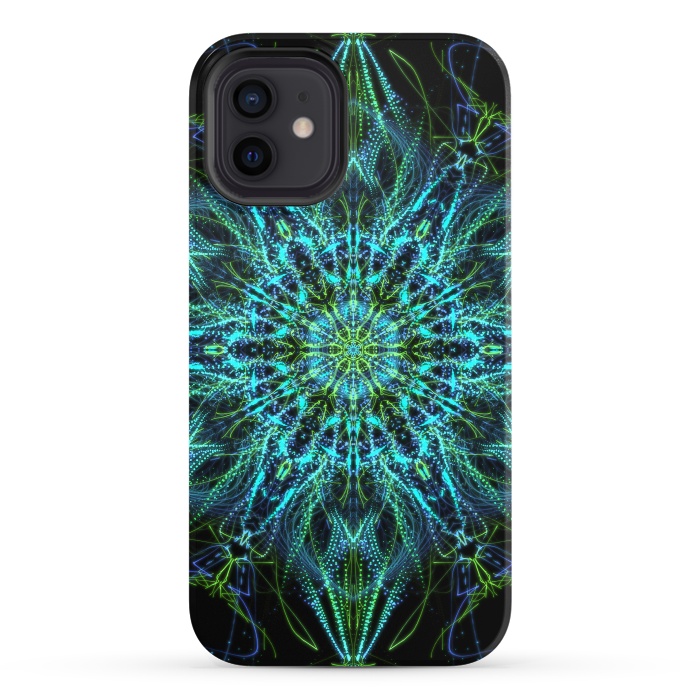 iPhone 12 StrongFit Neon Mandala I por Art Design Works