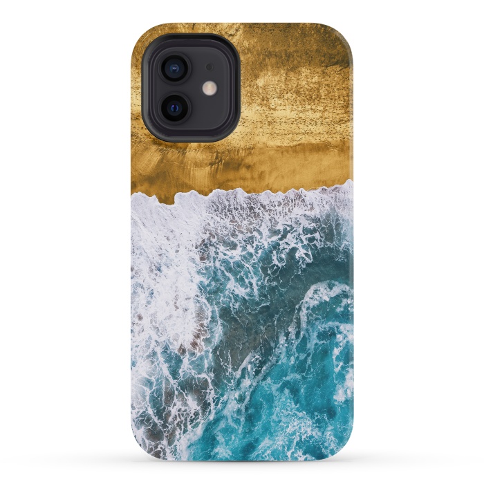 iPhone 12 mini StrongFit Tropical XVI - Golden Beach by Art Design Works