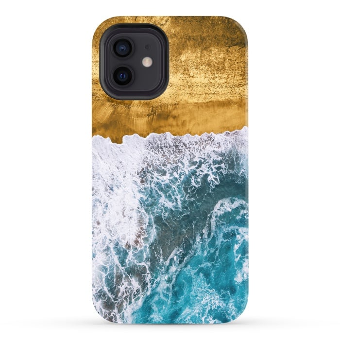 iPhone 12 StrongFit Tropical XVI - Golden Beach by Art Design Works