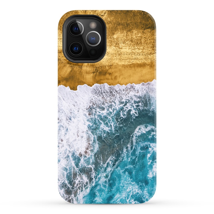 iPhone 12 Pro StrongFit Tropical XVI - Golden Beach by Art Design Works