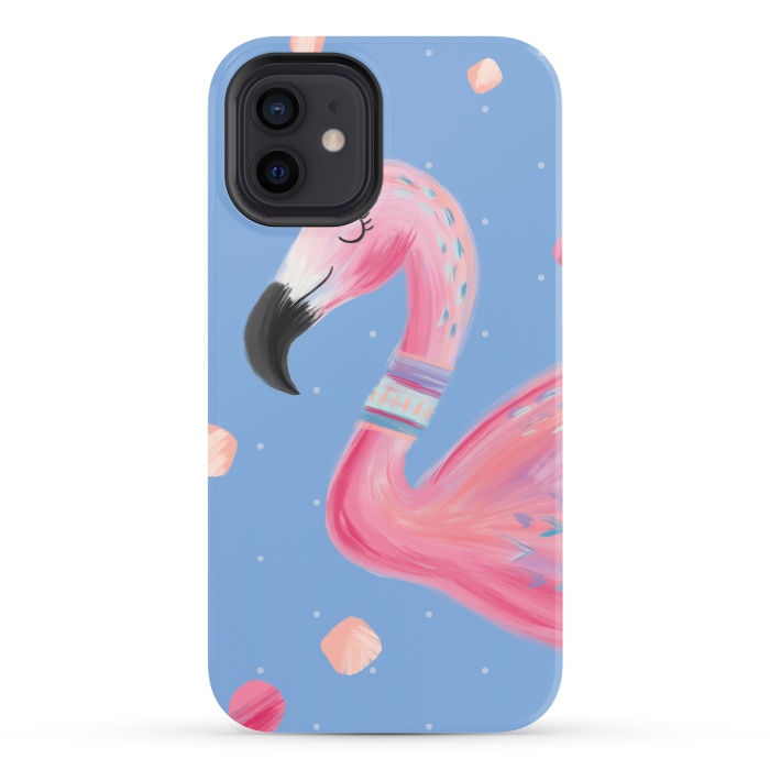 iPhone 12 StrongFit Fancy Flamingo by Noonday Design
