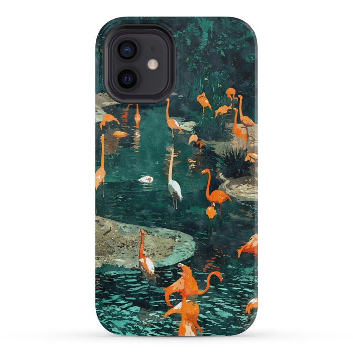 iPhone 12 mini StrongFit Flamingo Creek by Uma Prabhakar Gokhale