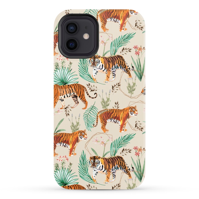 iPhone 12 StrongFit Tropical and Tigers by Uma Prabhakar Gokhale