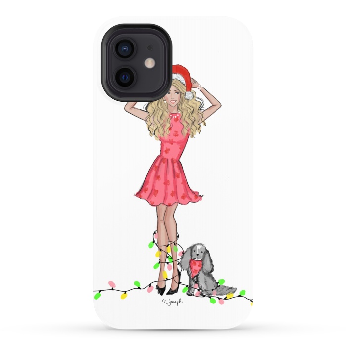 iPhone 12 StrongFit Merry & Bright by Natasha Joseph Illustrations 