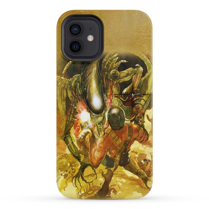 iPhone 12 mini StrongFit Aliens and War by Max LeTamis
