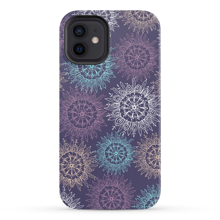 iPhone 12 mini StrongFit Purple Pattern  by Rose Halsey