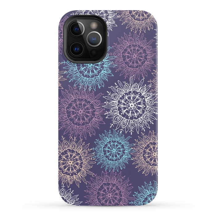 iPhone 12 Pro StrongFit Purple Pattern  by Rose Halsey
