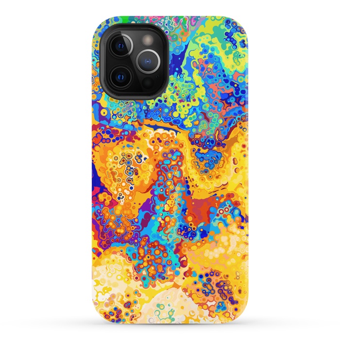 iPhone 12 Pro StrongFit Colorful Cells Pattern Design by Art Design Works
