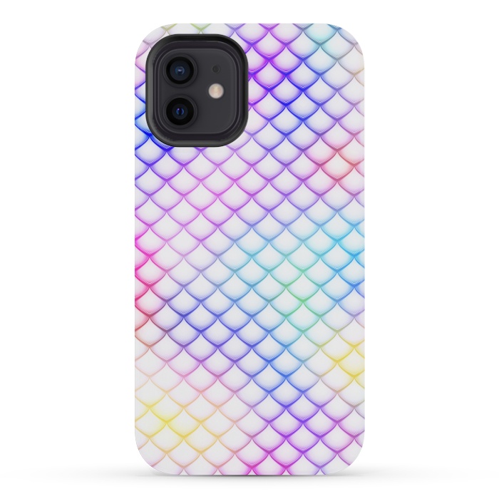 iPhone 12 mini StrongFit Colorful Mermaid Scales by Art Design Works